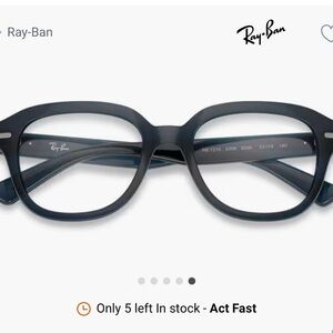 Ray-Ban Matte Black Eyeglasses Style RB7215 NWT